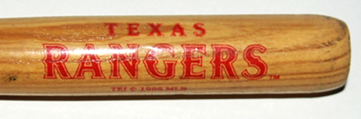 Texas Rangers 1996 Miniture Bat