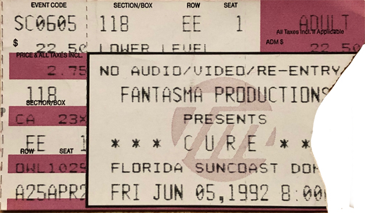 The Cure - 06-05-92 Florida Suncoast Dome - St Petersburg, FL
