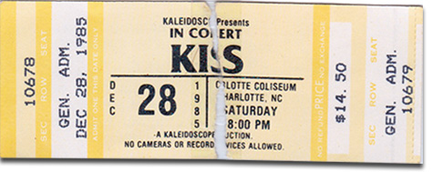 KISS 12-28-85 Charlotte Coliseum - Charlotte, NC