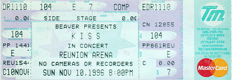 KISS 11-10-96 Reunion Arena -Dallas, TX