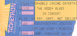 Moody Blues Ticket Stub 07-28-78 Las Vegas, NV