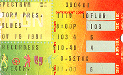 Moody Blues Ticket Stub 11-19-81 Spectrum Arena - Philadelphia, PA