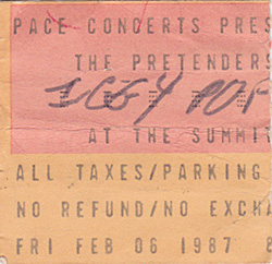 The Pretenders 02-06-87 The Summit Houston, TX
