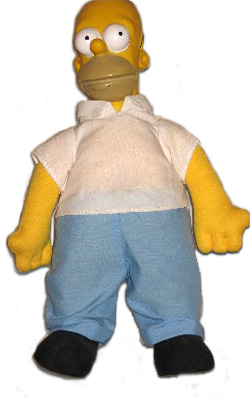 1990 Matt Groening Homer Simpson Damp Cloth Doll