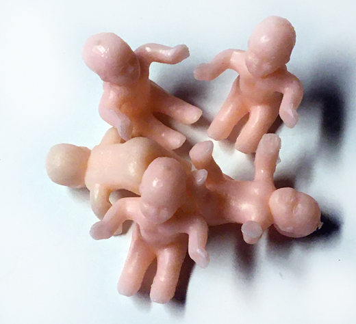 Baby - 5 Miniture Plastic Toy Babies